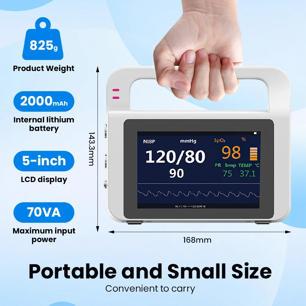 VE5 Veterinary Monitor Portable veterinary Ultrasound 5 inch Touch Screen veteri