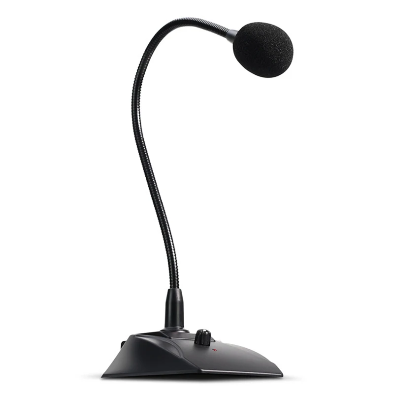 

USB Flexible Stand Mini Studio Speech Microphone Gooseneck Wired Microphone for PC Video Chatting Gaming