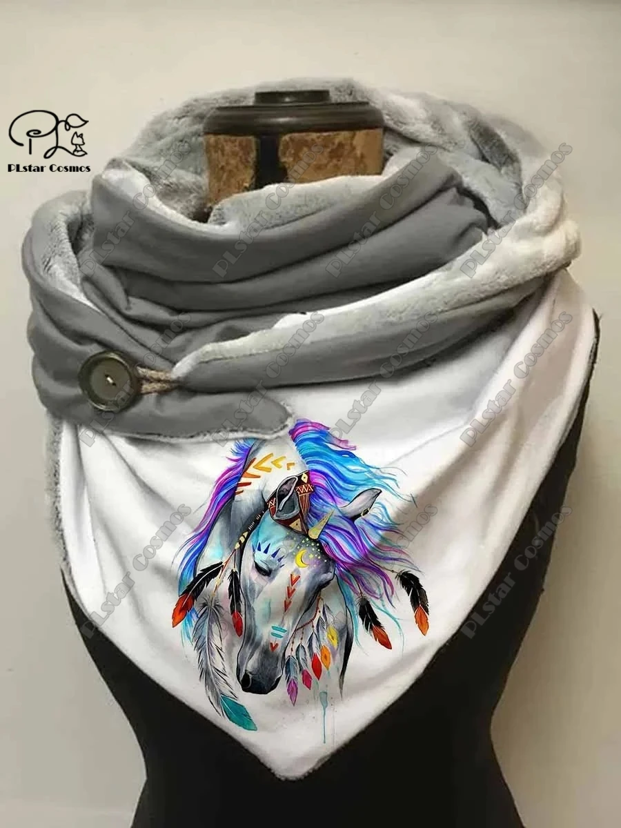 Рисунок 3 - Теплый шарф-шаль с 3D-принтом животных