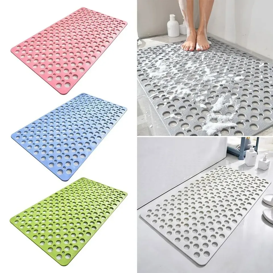 Vierkante douchemat antislip,antislip anti-schimmel badmatten, vierkante douchemat voor badkuip, antislip, met afvoergaten, met zuignappen, voor badkuip, antislip mat voor binnen douche en bad