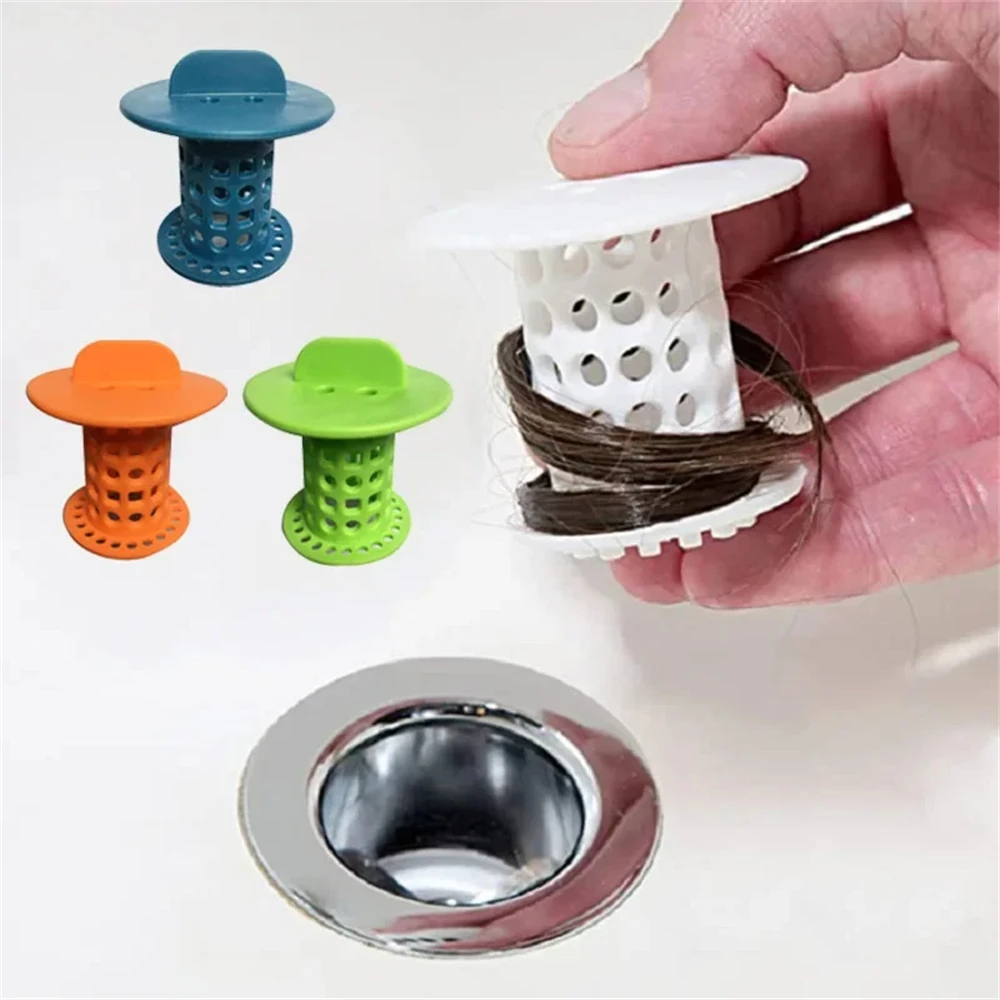 Floor Drain Filter Bathroom Water Plug Floor Drain Anti-clogging Plastic Sink Filter Kitchen Silicon Small Mushroom Cylindrical