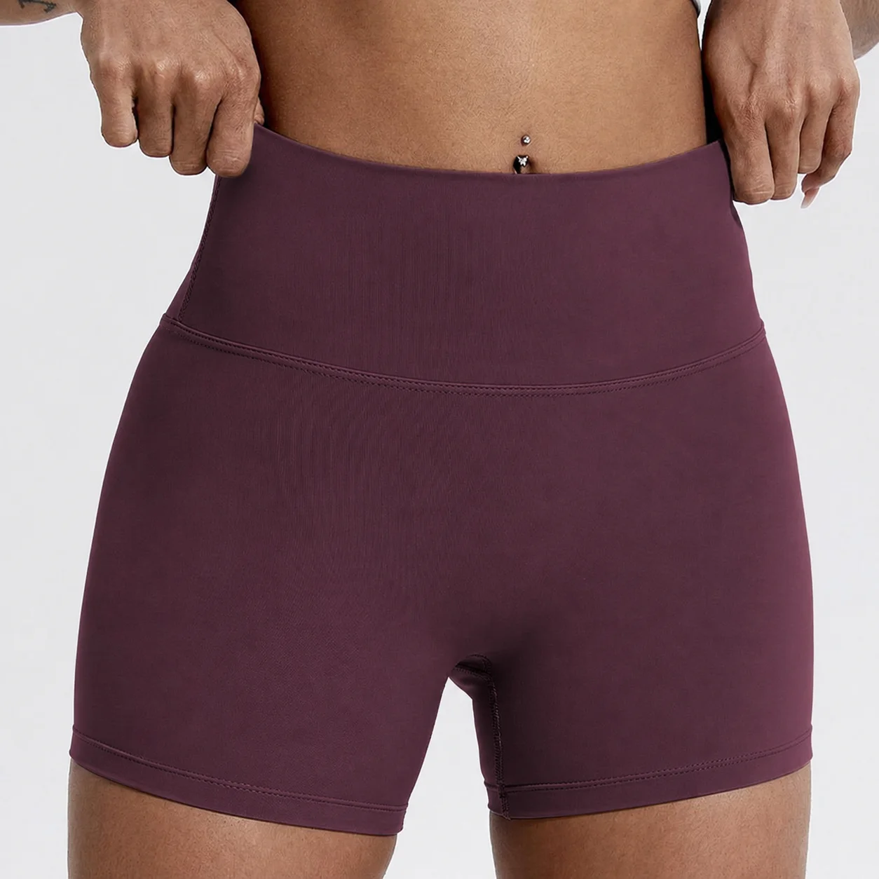 Women's High-Waist Butt-Lift Sports Shorts for Running, Gym, and Yoga
