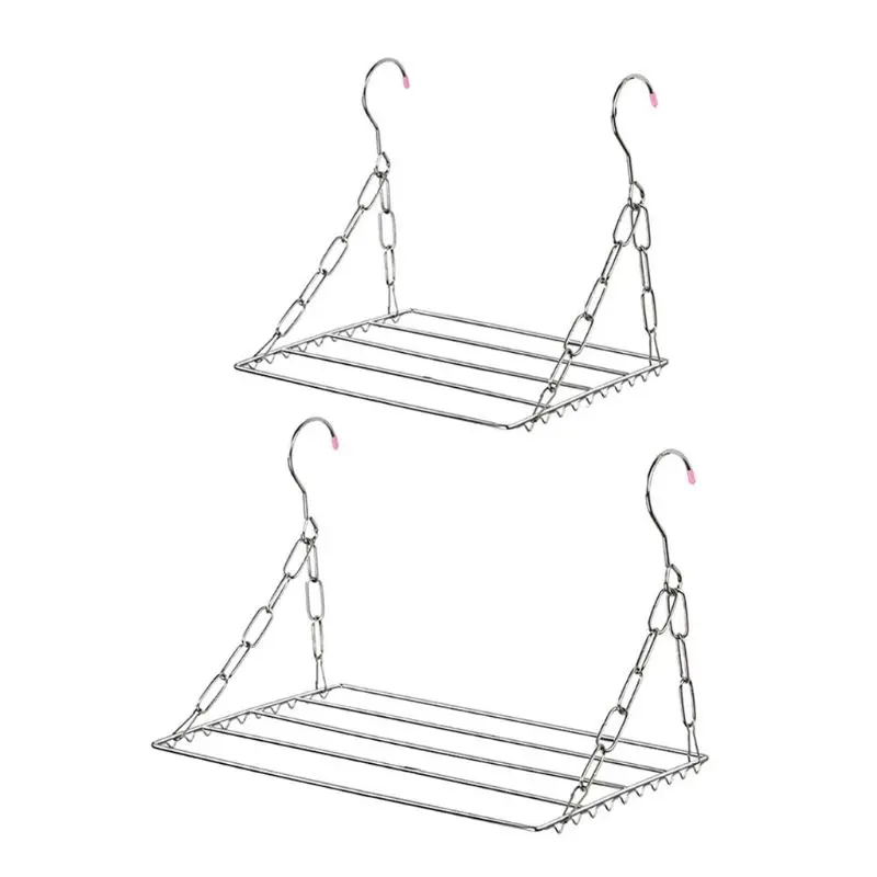 2025 New Balcony Folding Shoe Drying Rack Clothes Airer Stainless Steel Laundry Underwear 3