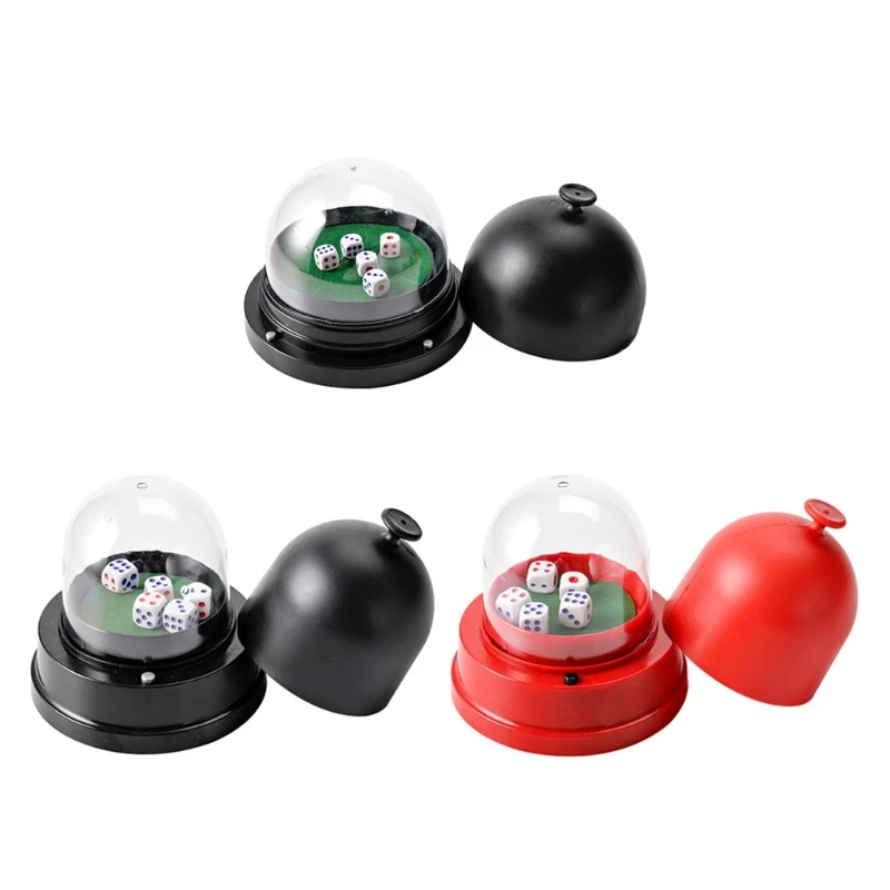 

Dices Box Dices Games Automatic Dices Cup Electric Dices Roller Dices Automatic Roller Cup with 5 Dices for KTV Pub Bar Y1QE