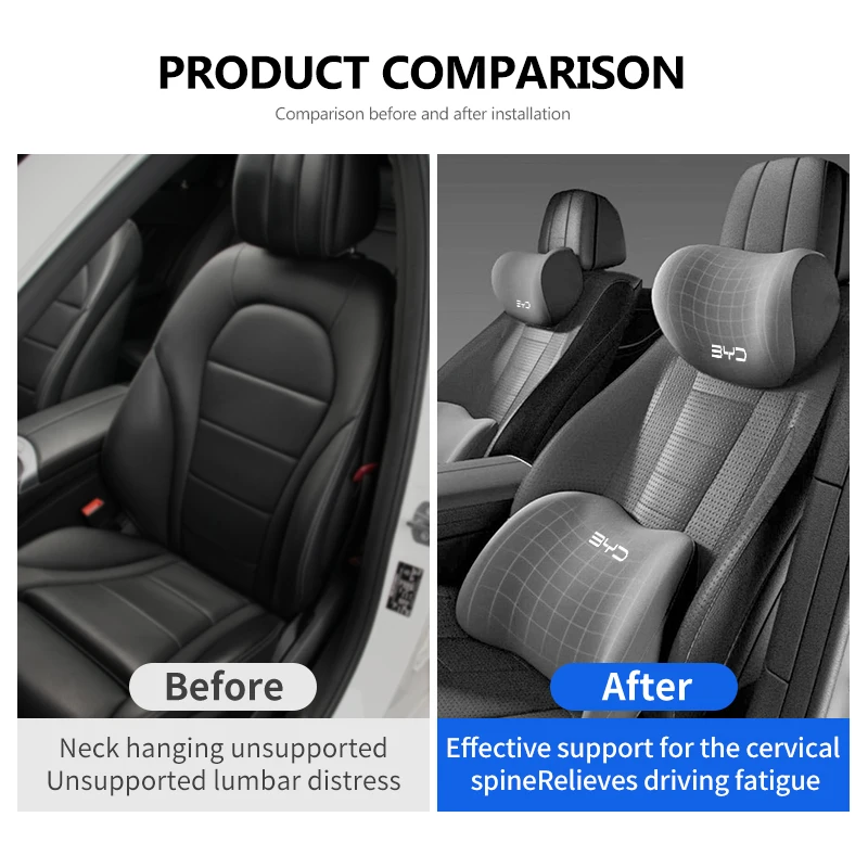 BYD 자동차 시트 헤드레스트 목베개 허리 지지 쿠션 F3 E2 D1 E9 E3 S2 F3DM L3 E6 G6 G5 M6 S8 G3R