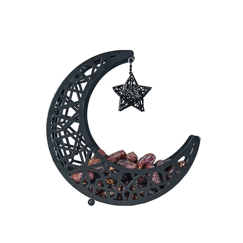 

Поднос для сервировки еды Рамадан Eid Mubarak, полумесяц, звезда, десерт, подставка для украшения детской комнаты