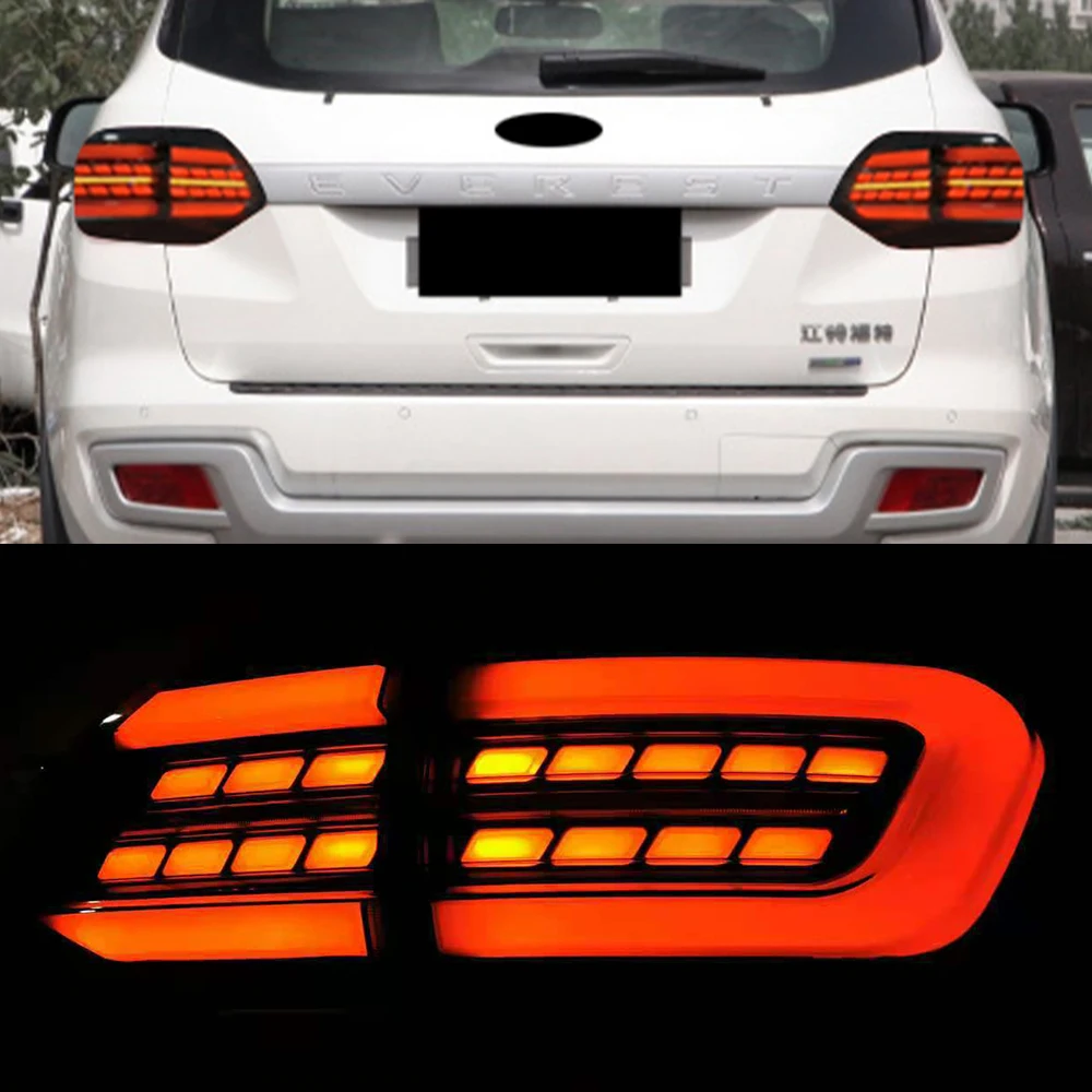 

2 шт. для Ford Everest 2015 2016 2017 2018 2019 2020 светодиодный задний фонарь, красный задний фонарь, стоп-сигнал, стоп-сигнал