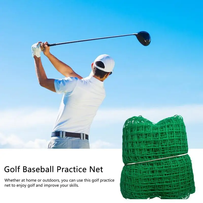 Golf Practice Net Sturdy Golf Practice Nets For Backyard Green/Black Smooth Driving Net Portable Softball Net For Backyard 2