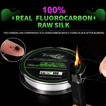 ThornsLine 100% Fluorocarbon Fishing Line 50-270M, Japanese Imported Carbon Fiber Line 1-40kg Upgrade Sinking Line Sea Fishing