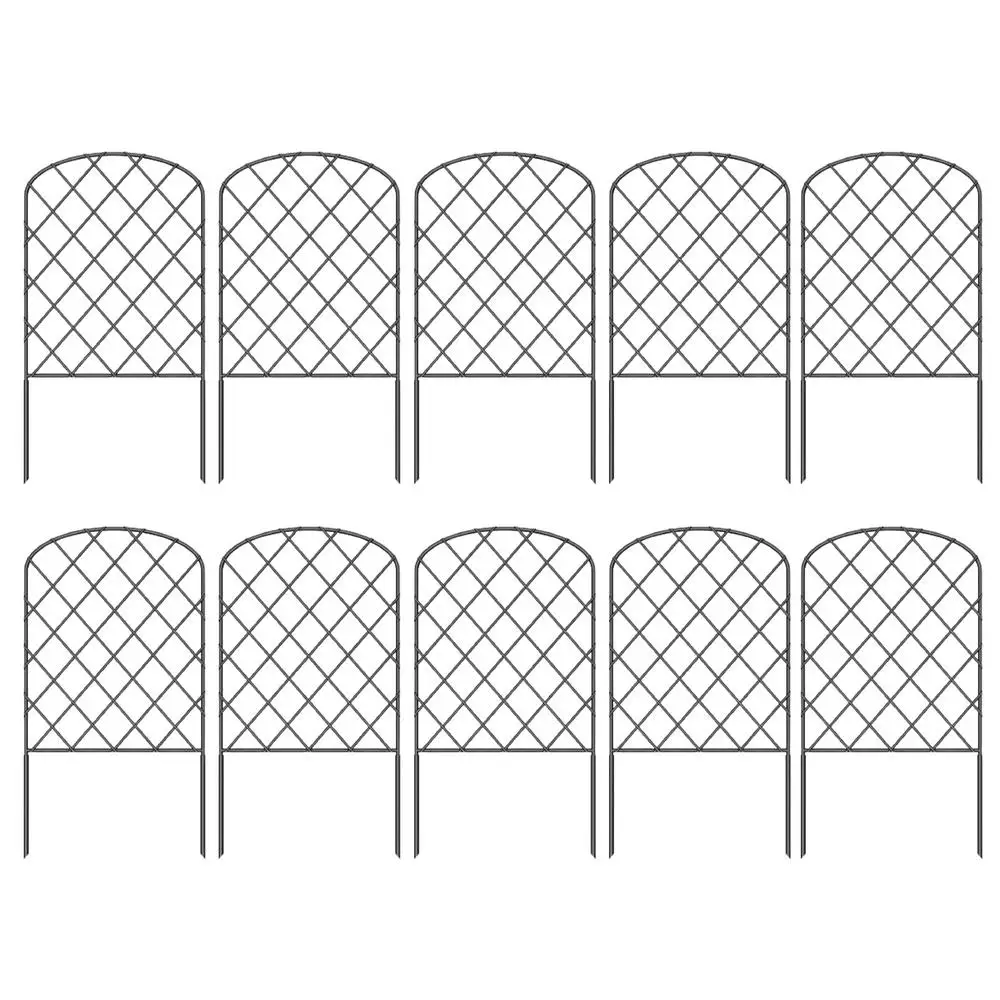 Description Picture 2 of itemDog Fence Outdoor For Yard Metal Garden Fence 10X Heavy-Duty Wire Mesh Gate For Privacy Trellis Flower Bed Self-Standing