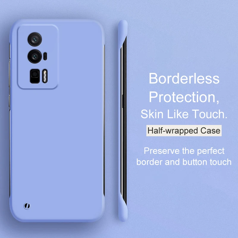 Ultradünne, randlose, bonbonfarbene PC-Hartschale für Xiaomi POCO F5 F4 F3 F2 M3 M4 Pro X3 X4 GT X2. Halbverpackte Schutzhülle_voghion.com