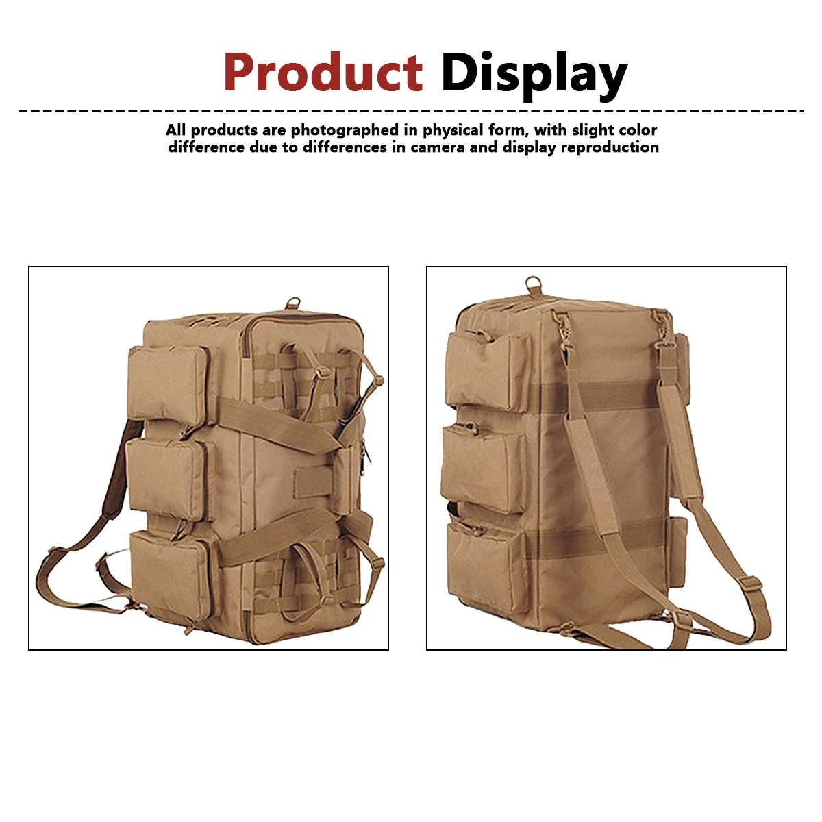 Tactical 55L Camping Bag Backpack Mountaineering Waist Bag Men Travel Outdoor Sports Molle Rucksack Hunting Shoulder Luggage Bag 3
