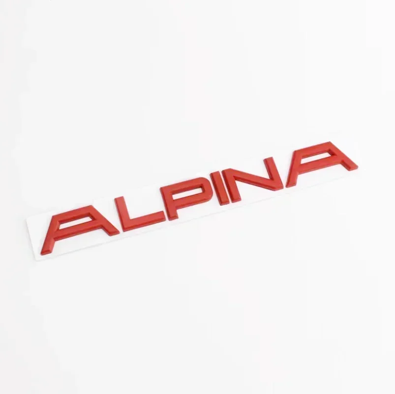 3D 금속 크롬 블랙 Alpina 편지 후면 부팅 트렁크 스티커 펜더 엠블럼 배지 데칼 B7 B6 D4 D5 자동차 스타일링 액세서리