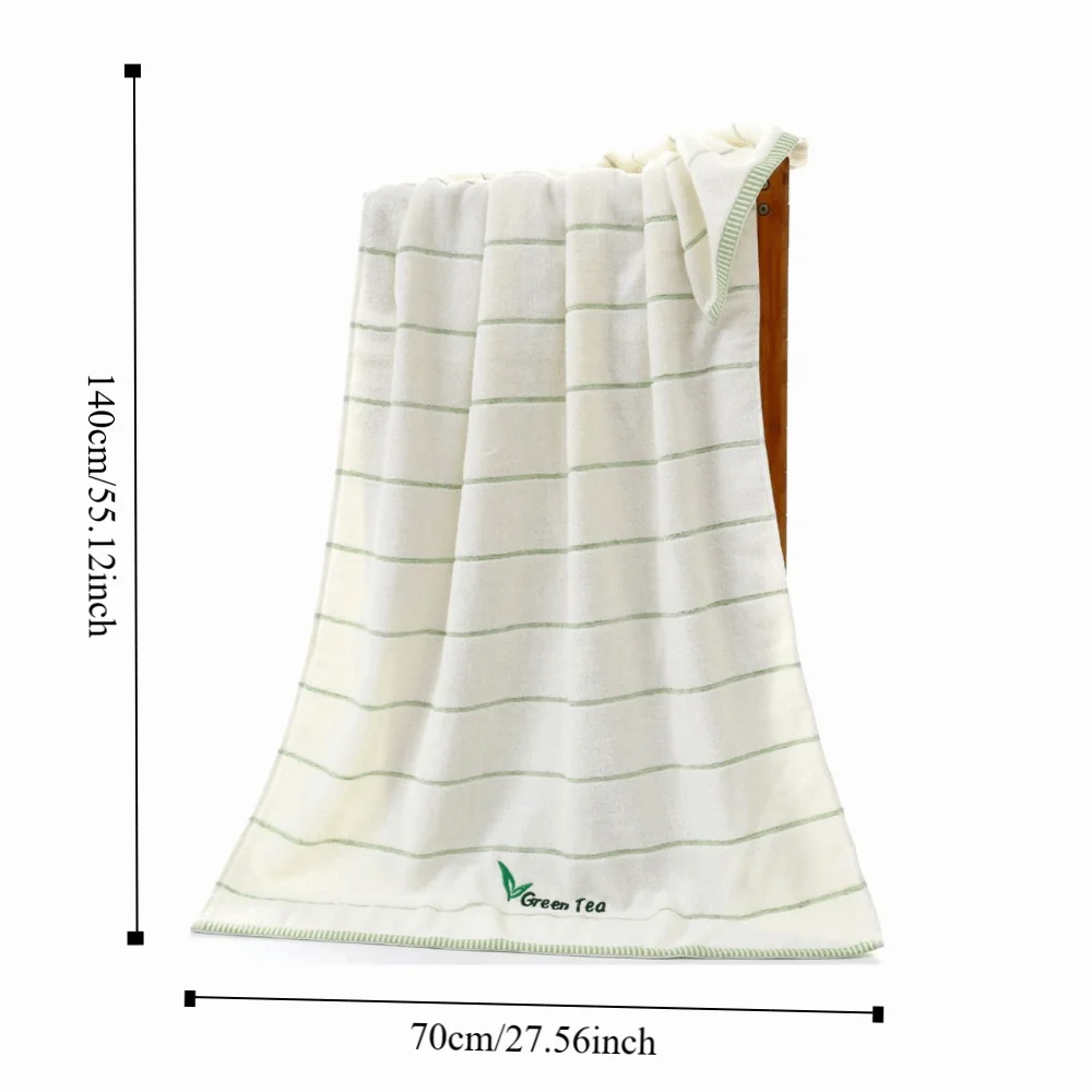 Face Towel Luxury Spa Grade Bath Towel High Absorb Quick-drying Cotton Thick Towel Soft Stripe Large Beach Towel Bathroom