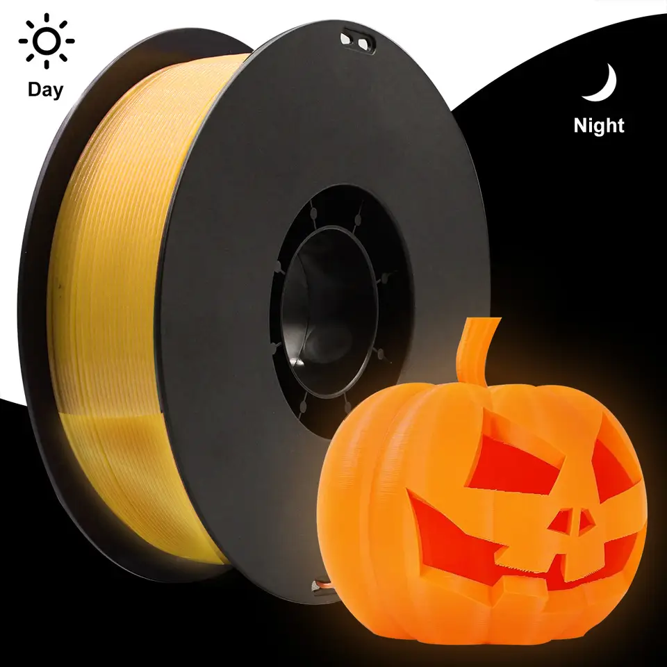 DIY Christmas Gift, 1.75mm PLA Luminous 3D Printer Filament, 200g(0.44L）Spool, Glow in the Dark, for Most FDM Printers image 9
