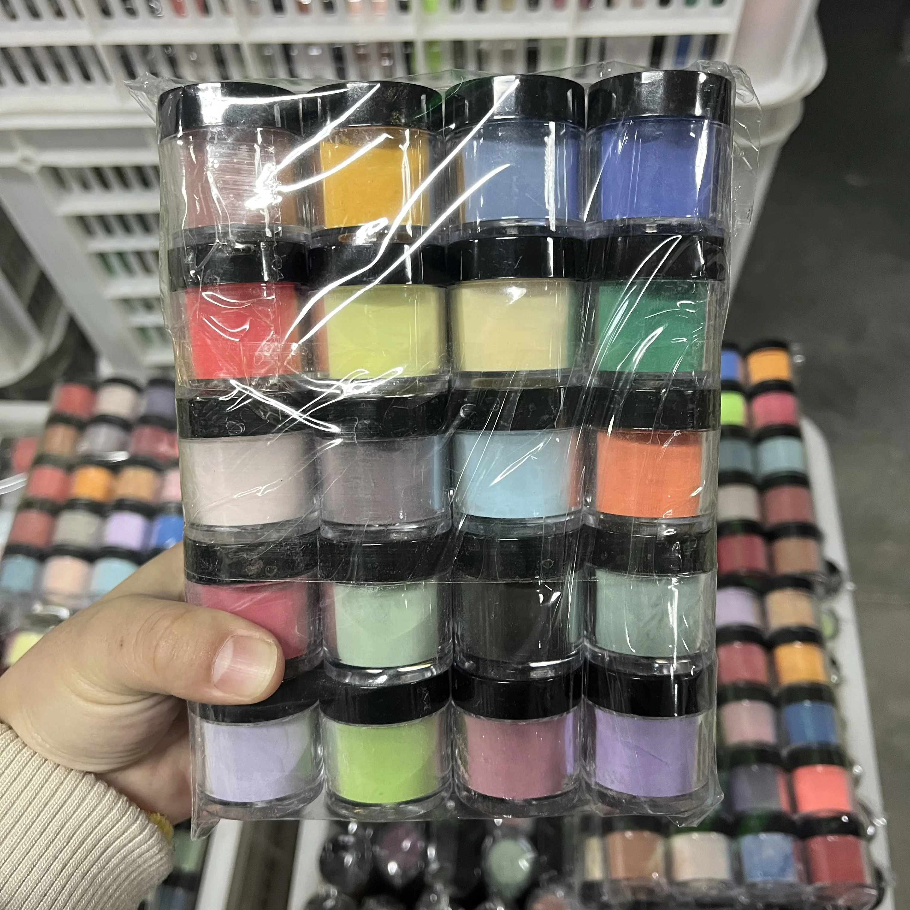 Nail Art Acrylic Powder 10g 10/20/30/40/50/60/90pcs For Extension Carving & Dipping Triple Crystal Powder Uv Nail Art & French nail powder acrylic nail powder