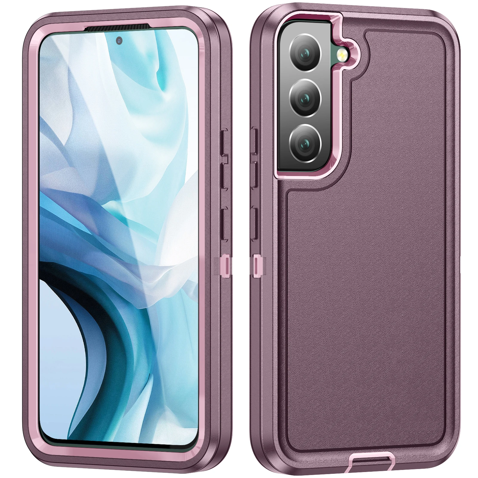 3-in-1 Hybrid Armor Shockproof Protective Case - Heavy Duty Rugged Cover