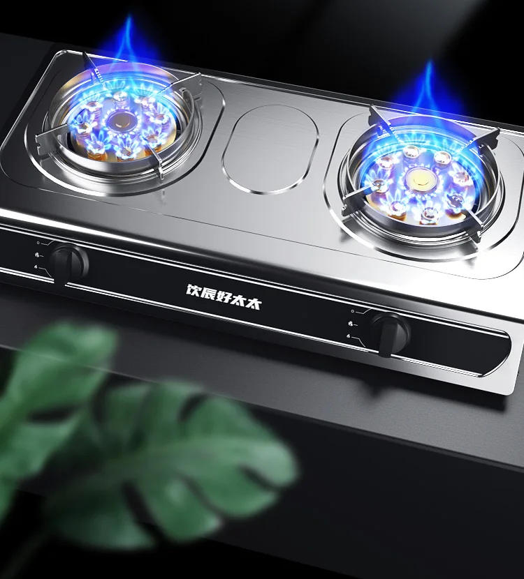 

[Double Nine-Cavity Fire Upgrade Windshield] Home Desktop Natural Gas Stove Gas Cooktop