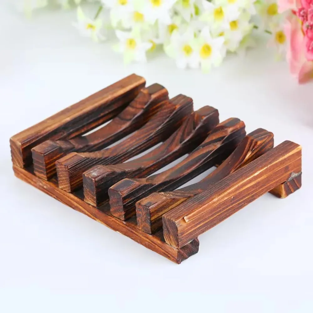 Soap Holder Natural Bamboo Dishes Bath Soap Holder Bamboo Case Tray Wooden Prevent Mildew Drain Box Bathroom Washroom Tools