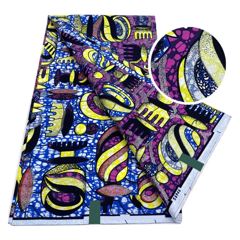 2025 New Style Supe-V hollande African Fabrics Nigerian Golden Wax Print High Quality African Wax Fabrics For Dress 1