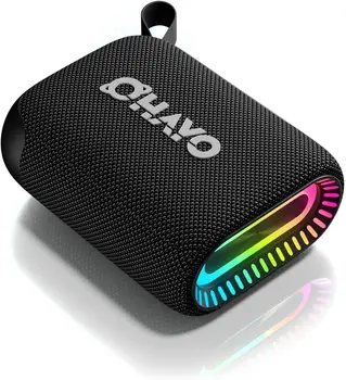 Ohayo S5 Speaker Portable Bluetooth Speaker with Hook, IPX7 Waterproof, 24H Playtime,TF Card Slot, for Camping, Hiking, Outdoor 1