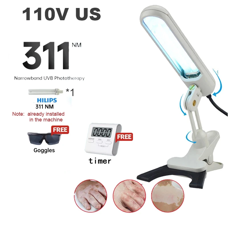 الأشعة فوق البنفسجية المنزلية UVB 311nm للعلاج بال...