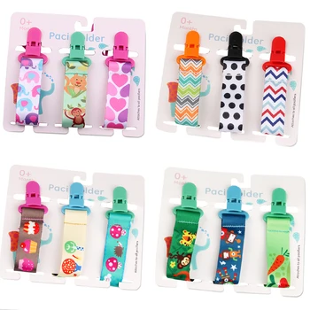 3-Piece Baby Pacifier Clip Set 1
