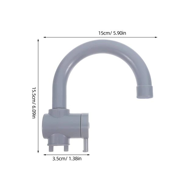 ของเล่นก๊อกน้ำ 2 ชิ้น ชุดของเล่นบทบาทสมมติสำหรับเด็ก อุปกรณ์เสริมของเล่นก๊อกน้ำในครัว ของเล่นเด็กเล่นสมมติ 6