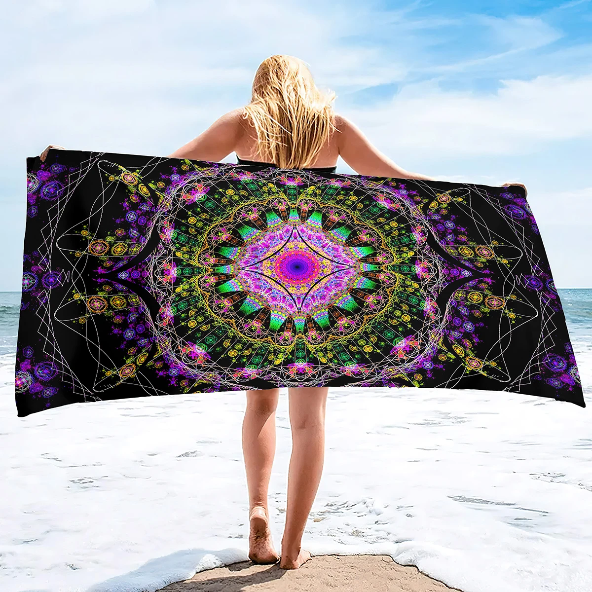 Oversize Beach Towel Clearance Towels, Boho Mandala Cool Travel Pool