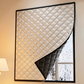 Warm curtains, cold and heat insulation, window screens, sun shading, sound insulation, double thickened warm curtains 1