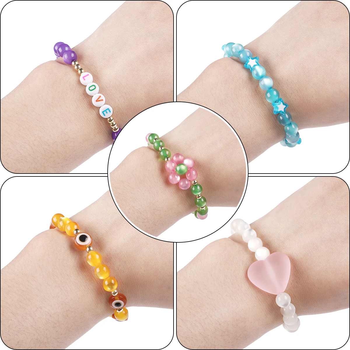 50PCS Resin Beads for DIY Earrings Accessories resin beads