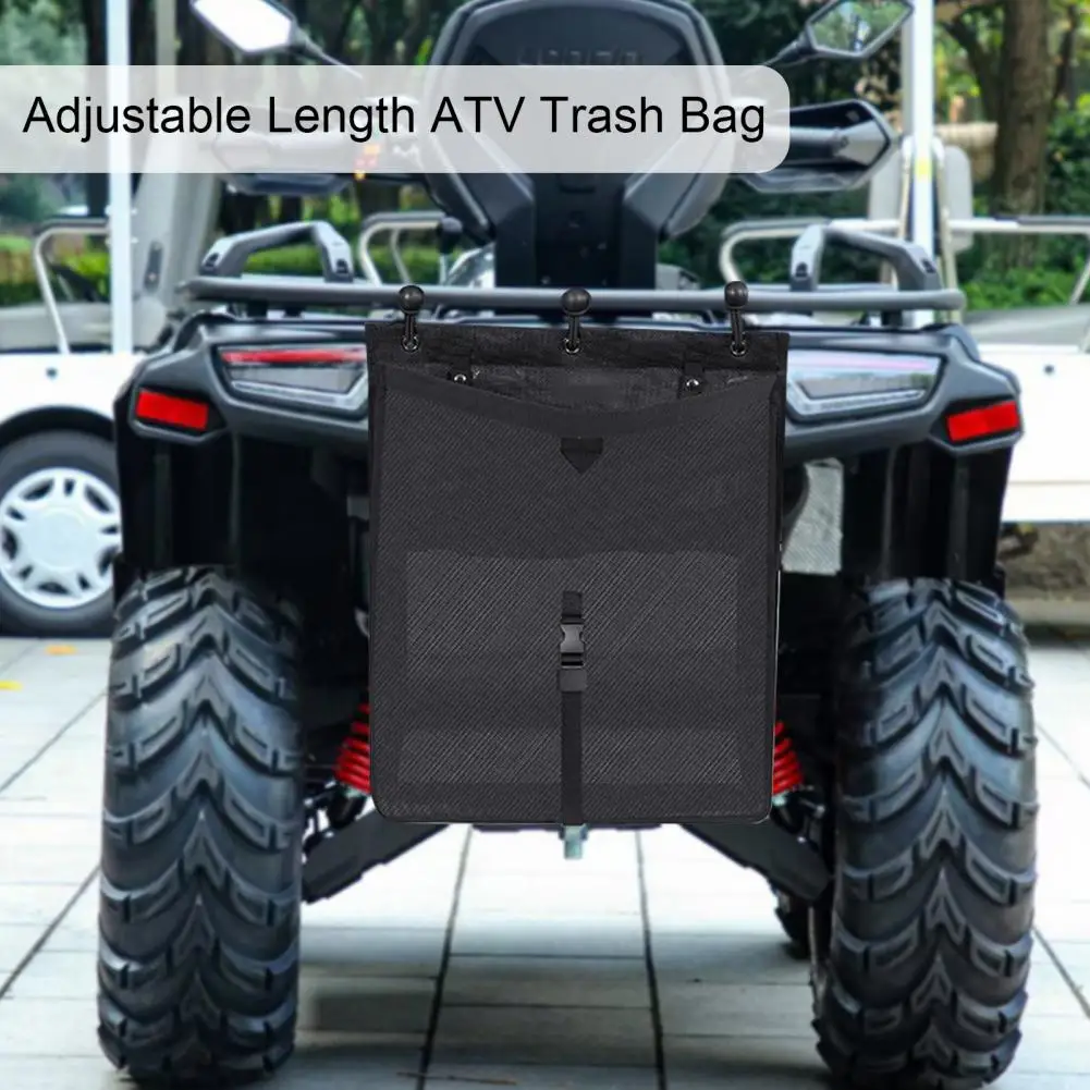 

Adjustable Length Atv Trash Bag Eco-friendly Mesh Trash Bag with Adjustable Length for Utv Atv Cars Universal Garbage for Trash