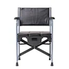 AntiRollover Commode Chair: Folding Disability Stool Elderly Bath Seat Leather Cushion Toilet NonSlip Support. 5