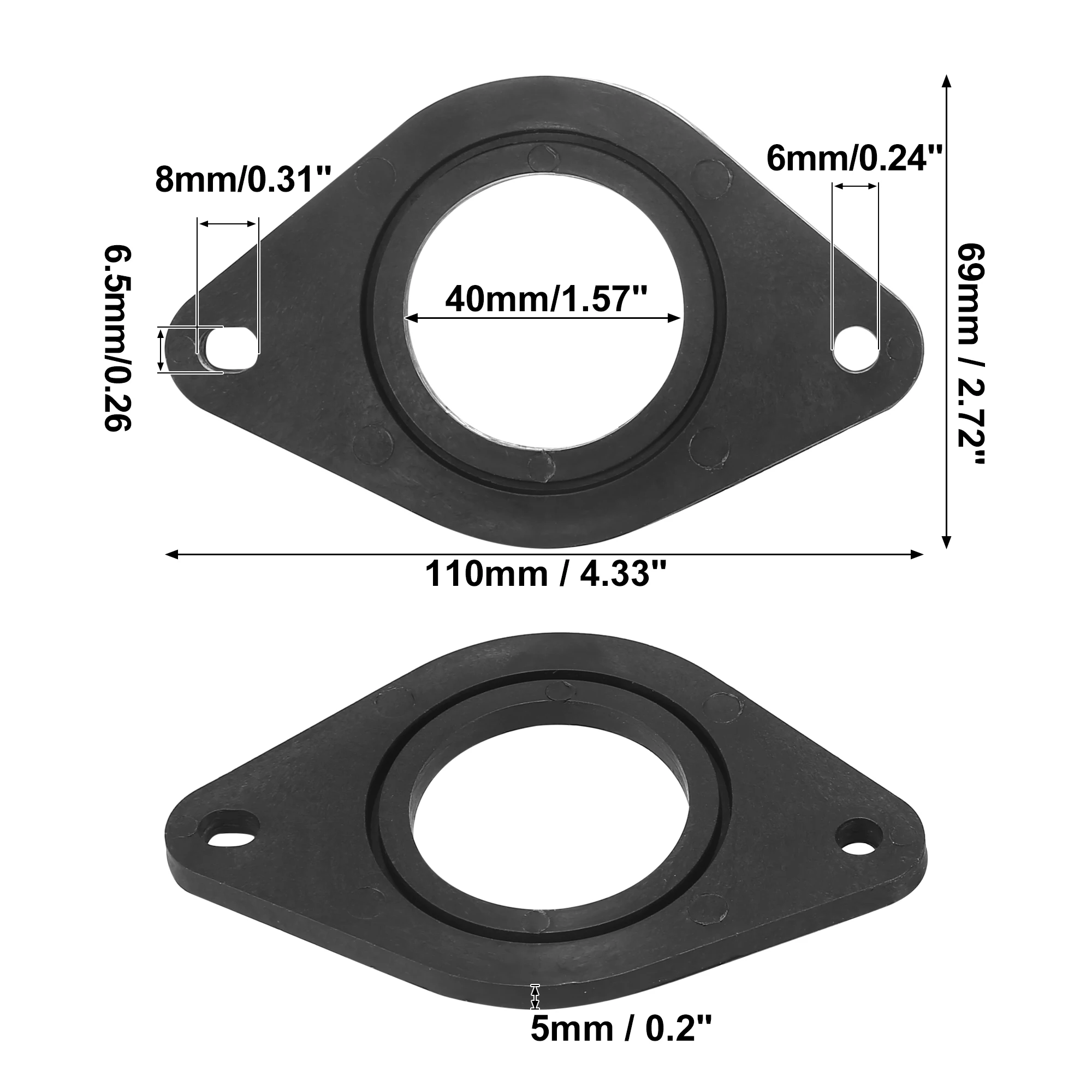 Uxcell 2 Pcs Black Plastic Auto Car Tweeter Speaker Mounting Adapter Bracket Rings for Toyota for Subaru for Lexus - 2