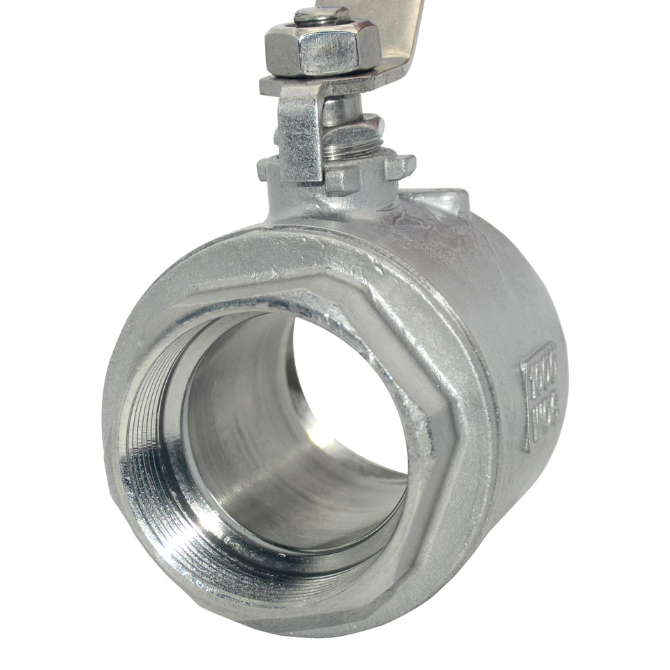 2-Pack 304 Stainless Steel 2 Inch Ball Valves - Male To Female NPT Full Port For Water Oil Gas