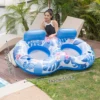 Women Patterned Inflatable Swimm Pool Float Mat,Sized Giant Float With Headrest, Floating Raft Water Rest Room On The Lake 5