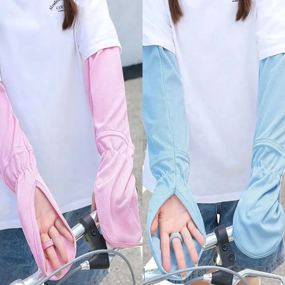 

Outdoor UV Protection Driving Large Size Arm Sleeves Oversleeves Ice Sleeve Gloves Arm Cover
