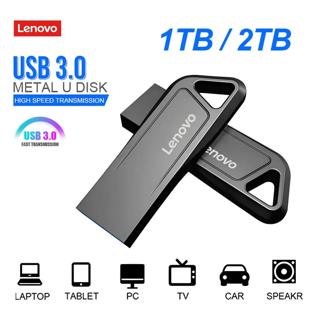 Lenovo 2Tb Metal U Disk Pen Drive Portatile Interfaccia Usb Ad Alta Velocità Impermeabile 1Tb 512Gb Memoria Usb 3.0 Flash Disk Per Laptop