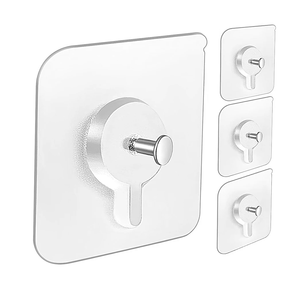 10/20 Pack Strong Adhesive Hooks No Drilling Waterproof Hooks for Picture Frames Posters Kitchen Bathroom Accessories Screw Hook