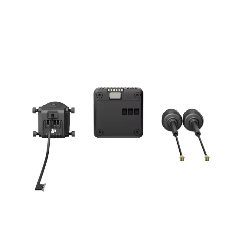 Boîtier du DJI O4 Air Unit Pro FPV, transmission HD 15km pour drone, connecteurs visibles