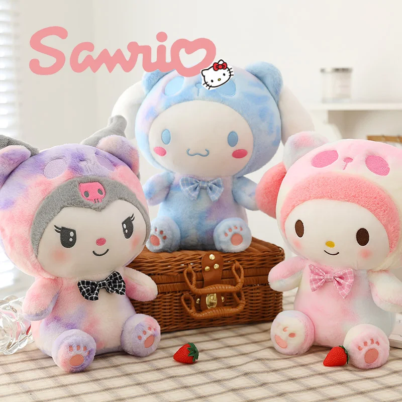 

Sanrio Kuromi Melody Cinnamoroll Plush Doll Cartoons Cute Soft Stuffed Toys Room Decoration Pillow Ornaments Kids Birthday Gifts