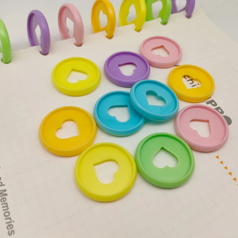 

50PCS 32MM Mushroom Hole Loose-leaf Plastic Binding Disc Planner Binder Rings Binding Plastic Rings Notebook Office Supplies