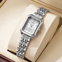 Fashion Rectangle Women Watches Ladies Stainless Steel Strap Quartz Wristwatches Reloj Mujer（Without Box） - Image 3
