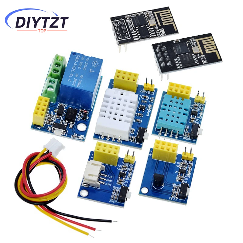 DIYTZT ESP8266 5V WiFi 릴레이 모듈 DS18B20 DHT11 DHT22 LED 컨트롤러 스마트 홈 원격 제어 스위치 전화 APP ESP-01S