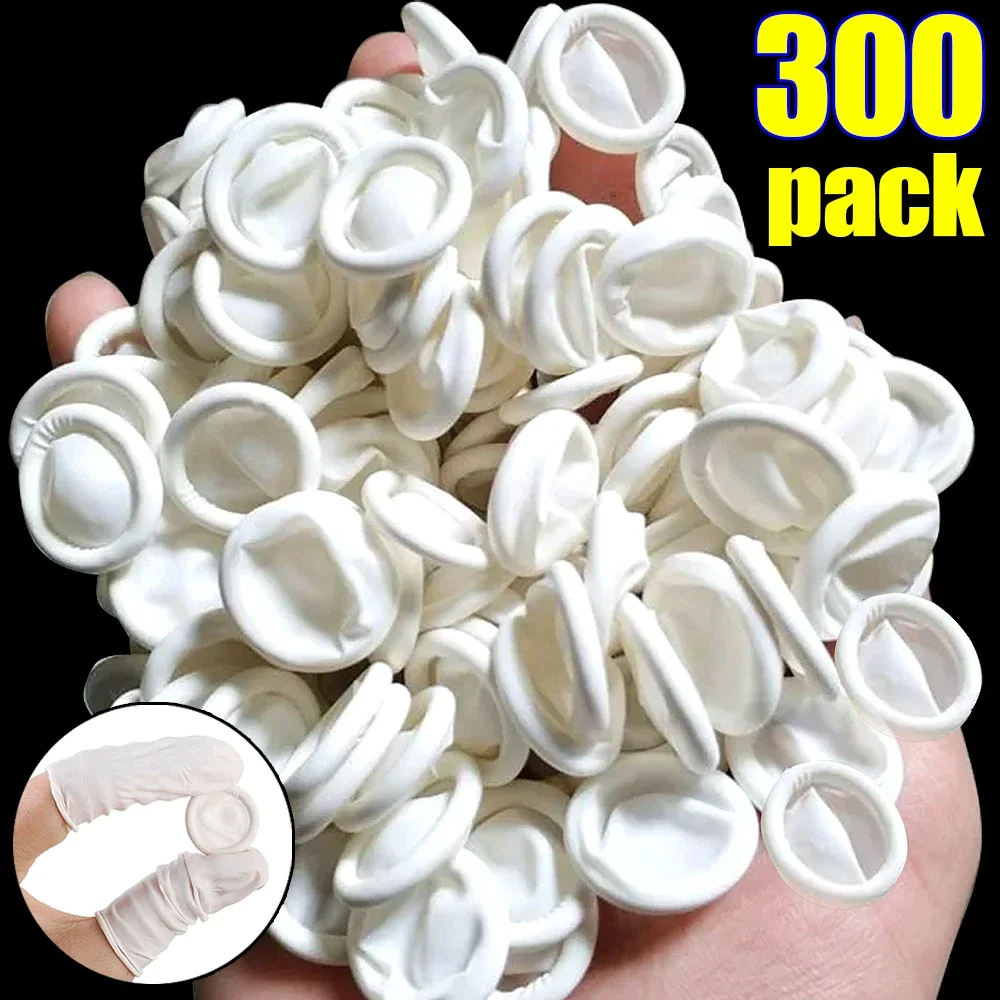 Disposable Fingertips Protector 300-100Pcs Non-slip Natural Rubber Anti-static Latex Finger Cots Tools disposable gloves,disposable finger covers,antistatic gloves