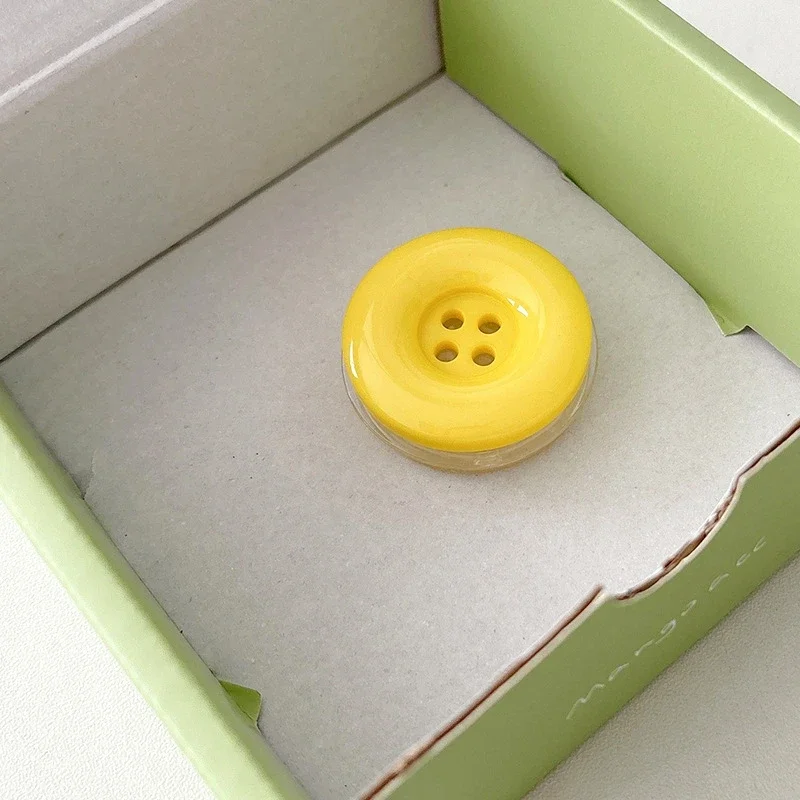 Colorful Button Phone Grip and Stand - Cute Foldable Ring Holder in Solid Colors