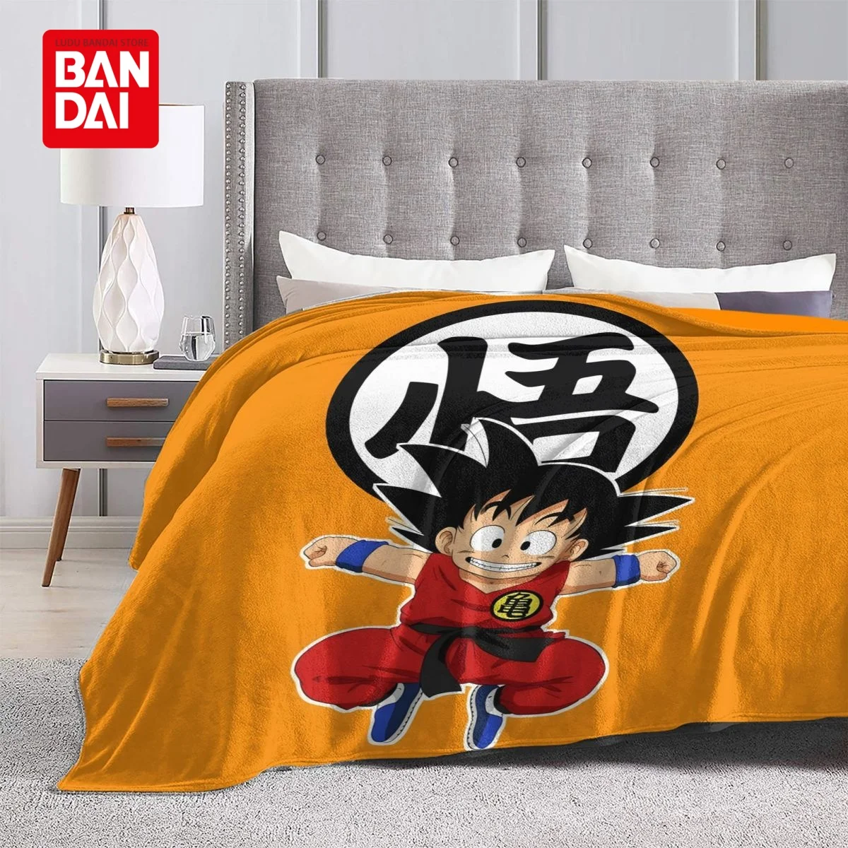 Bandai Japanese Anime Dragonball Goku Throw Blankets on Bed Sofa