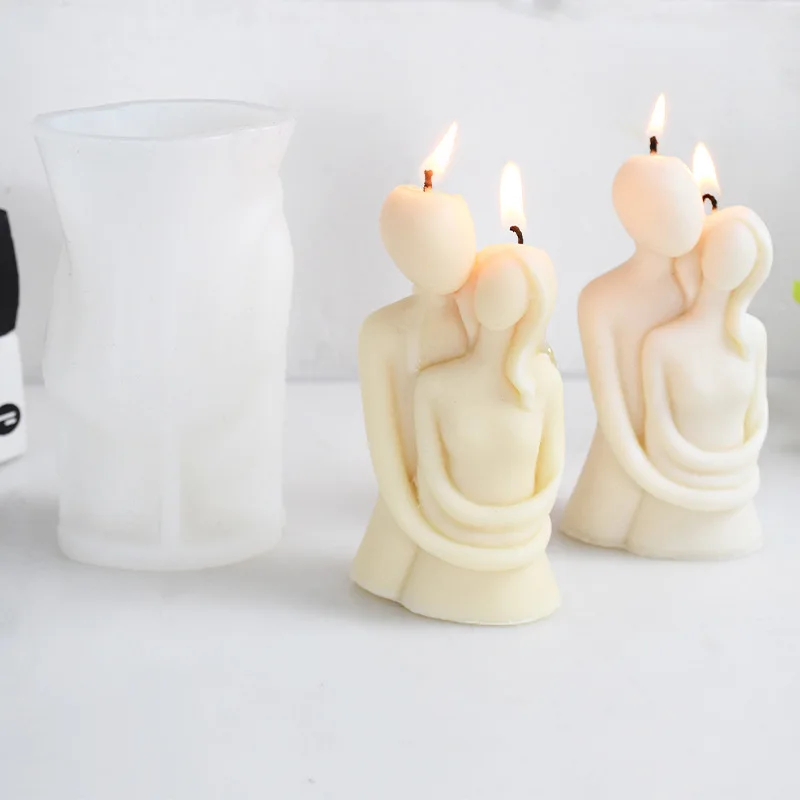 Candle Silicone Mold DIY Making Soap Resin Plaster Mould  Family Abstract Body Candle Epoxy Resin Mould Candle Handmade Crafts for chi yin yang candle uv epoxy resin mold gypsum plaster wax soap casting dropship