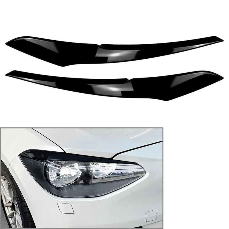 자동차 헤드라이트 눈썹 커버 장식 트림 BMW 1 시리즈 F20 F21 기본 버전 2011 2012 2013 2014용