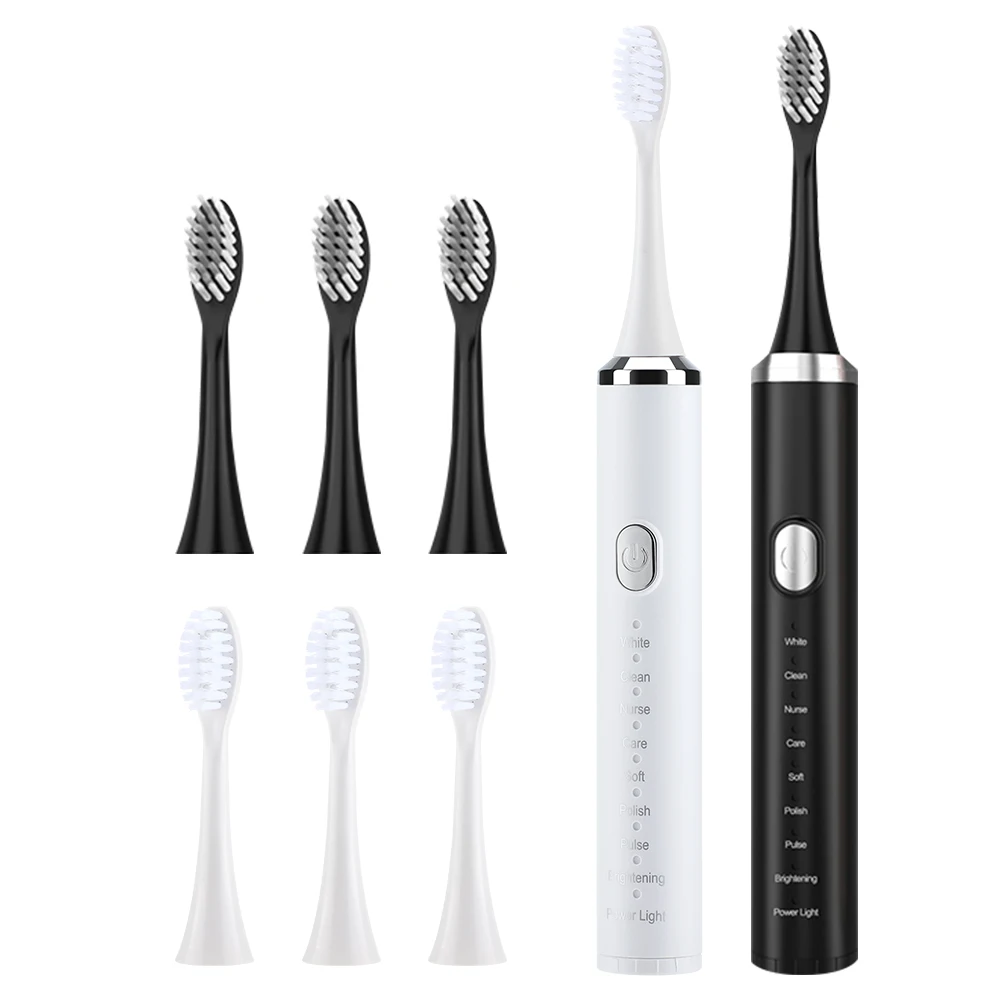 SonicElectricToothbrushHighFrequencyVibrationTeethWhiteningOral